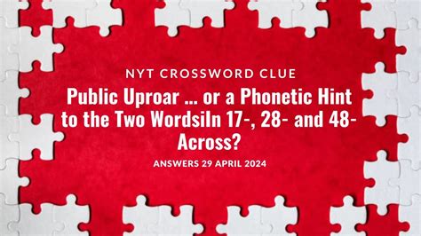 crossword uproar|another word for uproar.